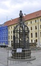 Hradcany Palace Courtyard fountain Cage from Prague in Czech Republic