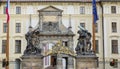 Prague, Czech Republic, Central gate of Hradcany Castle.