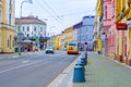 HRADEC KRALOVE, CZECH REPUBLIC, APRIL 30, 2015: central part of czech city hradec kralove is full of historical