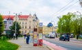 HRADEC KRALOVE, CZECH REPUBLIC, APRIL 30, 2015: central part of czech city hradec kralove is full of historical