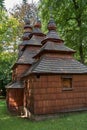 Hradec Kralove, Czech Republic - July 22, 2023 - wooden temple Church of St. Nicholas