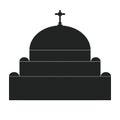 Hram Svetog Save.Vector illustration of Saint Sava Church in Belgrade, Serbia.