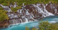 The Hraunfossar - an amazing blue cascade