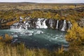 Hraunfossar - Hvita River - Husafell - Iceland Royalty Free Stock Photo