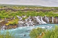 Hraunfossar Waterfall, Iceland Royalty Free Stock Photo