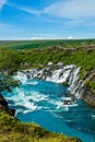 Hraunfossar Waterfalls in Iceland Royalty Free Stock Photo