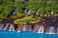 Hraunfossar Waterfalls in Iceland Royalty Free Stock Photo