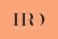 HRD abstract letter logo design Royalty Free Stock Photo
