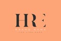 HRE abstract letter logo design Royalty Free Stock Photo