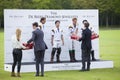 HRH Prince Harry competes in polo match.