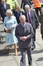 HRH visited aberaeron Royalty Free Stock Photo