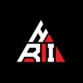 HRI triangle letter logo design with triangle shape. HRI triangle logo design monogram. HRI triangle vector logo template with red Royalty Free Stock Photo