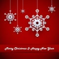 Hristmas background with snowflakes Royalty Free Stock Photo