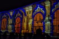 Hristmas colorful light show at the Palace Square