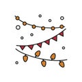 ÃÂ¡hristmas garland icon on white background