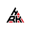 HRK triangle letter logo design with triangle shape. HRK triangle logo design monogram. HRK triangle vector logo template with red Royalty Free Stock Photo