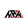 HRK triangle letter logo design with triangle shape. HRK triangle logo design monogram. HRK triangle vector logo template with red Royalty Free Stock Photo