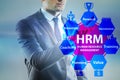 HRM - Human resource management concept with businessman