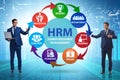 HRM - Human resource management concept with businessman