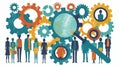 HRM human resource management, job application, job interview recruitment Find human resources to join the team