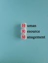 HRM, Human resource management symbol. Red words HRM Royalty Free Stock Photo