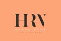 HRN abstract letter logo design Royalty Free Stock Photo