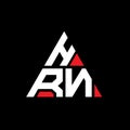 HRN triangle letter logo design with triangle shape. HRN triangle logo design monogram. HRN triangle vector logo template with red Royalty Free Stock Photo