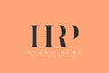 HRP abstract letter logo design Royalty Free Stock Photo