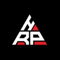 HRP triangle letter logo design with triangle shape. HRP triangle logo design monogram. HRP triangle vector logo template with red Royalty Free Stock Photo