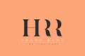 HRR abstract letter logo design Royalty Free Stock Photo
