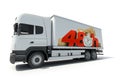 48 hrs delivery, truck Royalty Free Stock Photo