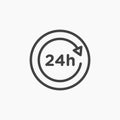 24 Hrs vecor icon set Royalty Free Stock Photo