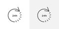 24 Hrs vecor icon set Royalty Free Stock Photo