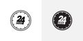 24 Hrs vecor icon set Royalty Free Stock Photo
