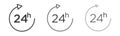 24 Hrs vecor icon set Royalty Free Stock Photo