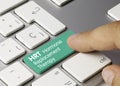 HRT Hormone Replacement Therapy - Inscription on Green Keyboard Key