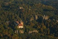 Hruba skala castle and sandstone rocks. Bohemian Paradise, Czech Republic Royalty Free Stock Photo