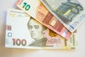 100 hryvnia bill of Ukraine, glaucous pattern