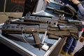 Kyiv, Ukraine - October 10, 2018: HS Produkt weapon. International Exhibition ARMS AND SECURITY 2018