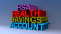 Hsa health savings account on blue