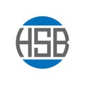 HSB letter logo design on white background. HSB creative initials circle logo concept. HSB letter design