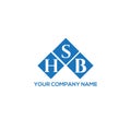 HSB letter logo design on white background. HSB creative initials letter logo concept. HSB letter design Royalty Free Stock Photo