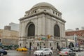 HSBC Bank in Chinatown, Manhattan, New York. Beautiful Gold Domed Beaux Arts Style Building is Hosting HSBC Branch.