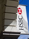 HSBC Banner On Side Of Building
