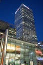 HSBC Building London by night - LONDON, ENGLAND - SEPTEMBER 14, 2016 Royalty Free Stock Photo