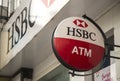 HSBC logo on sign board