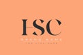 HSC abstract letter logo design Royalty Free Stock Photo