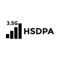 Hsdpa signal icon design template vector isolated Royalty Free Stock Photo