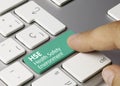 HSE Health Safety Environment - Inscription on Green Keyboard Key