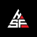 HSF triangle letter logo design with triangle shape. HSF triangle logo design monogram. HSF triangle vector logo template with red Royalty Free Stock Photo